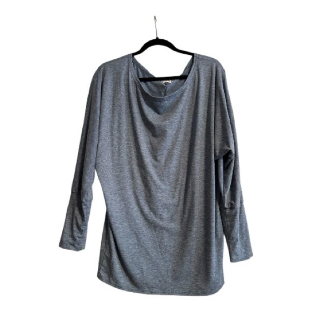 Blue Gray Oversized Women's Top